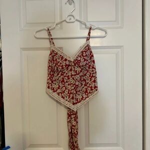 H&M Red Floral Camisole Top